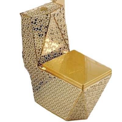 luxury golden ceramic color toilet wc MINI gold plated toilet bowl