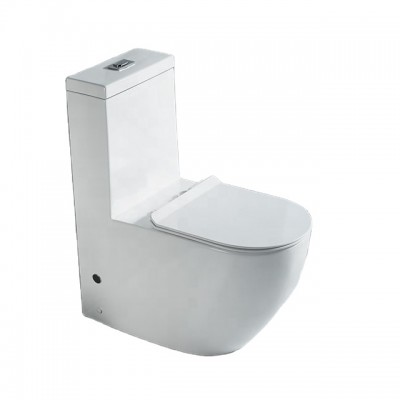 Australian ceramic one piece floor mount P trap wc small bathroom watermark rimless modern toilet