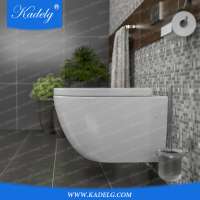 Sanitary Ware Rimless Flushing System Wall Hung Toilet for Bathroom Interior Doors