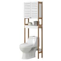 Simple Style Tall Bathroom Space Saver Toilet Cabinet