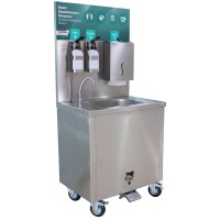 Outdoor Portable Style Stainless Steel Removable Foot Pedal Automatic Hand Washing Station