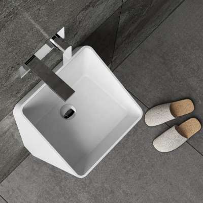 Freestanding Artificial Stone bathroom sink Solid Surface lavabo Acrylic resin Solid Surface stone wall hung basin