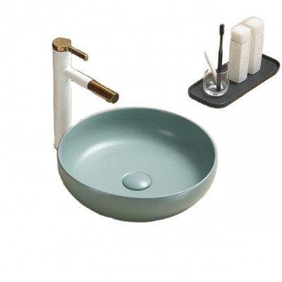 PATE 111MHL Chaozhou Modern Design Wash Hand slim edge matte grey blue bathroom sink