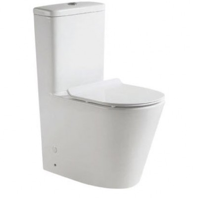 rimless toilet with bidet hole two-piece floor mounting P trap washdown toilets bathroom ceramic wc