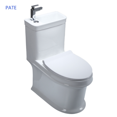 floor mount ceramic washdown cheap WC one piece toilet sanitary ware small wash basin combo toilet