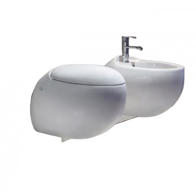 tankless pulse flushing wall hung  water closet  egg shape toilet for mini bathroom small size space